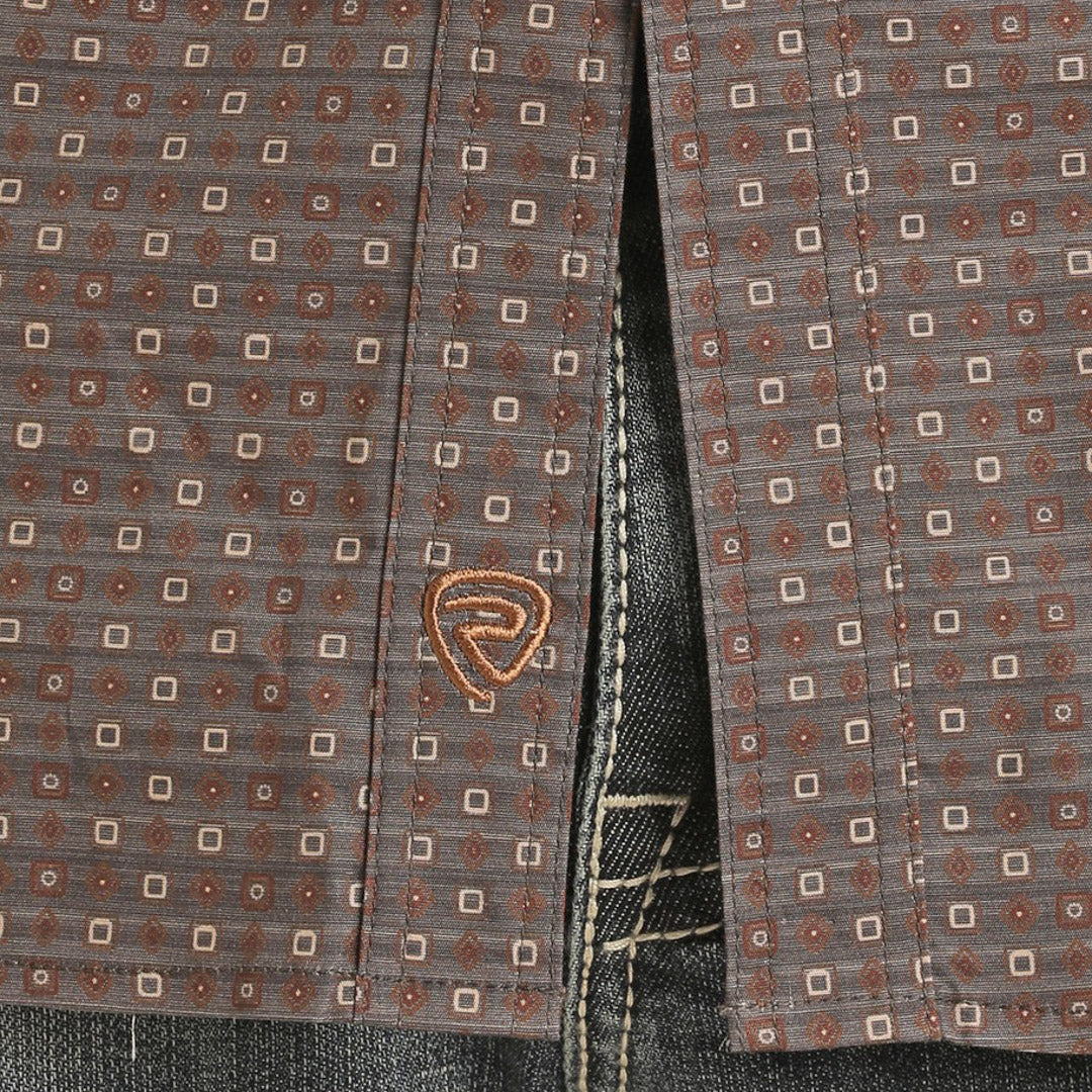 Rock & Roll Cowboy Men's Ditsy Print Snap Shirt