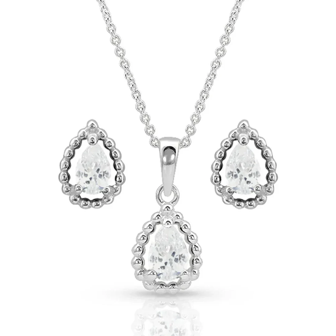 Montana Silversmiths Women's Arctic Rain Teardrop Jewelry Set