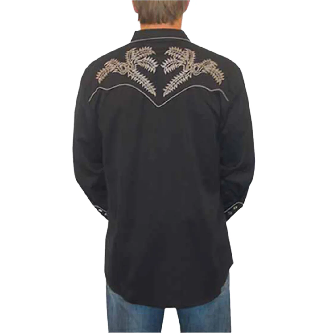 Scully Men's Boot Stitch Yoke Long Sleeve Snap Shirt