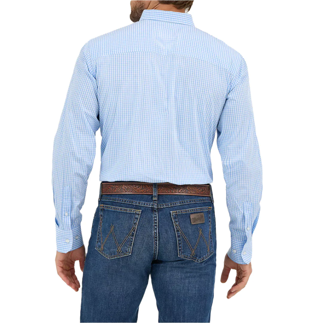 Wrangler Men's Cody Johnson Plaid Long Sleeve Button Shirt