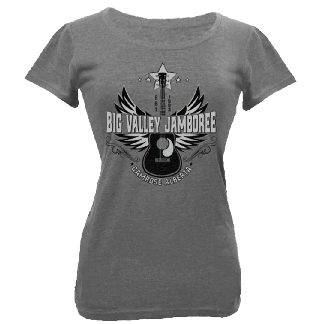 Big Valley Jamboree Women's Guitar Wing Graphic T-Shirt