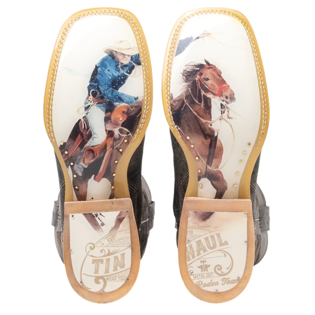 Tin Haul Men's Rodeo Sole Cowboy Boots