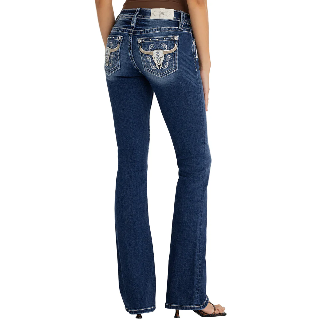 Miss Me Women's Calista Longhorn Bootcut Jeans