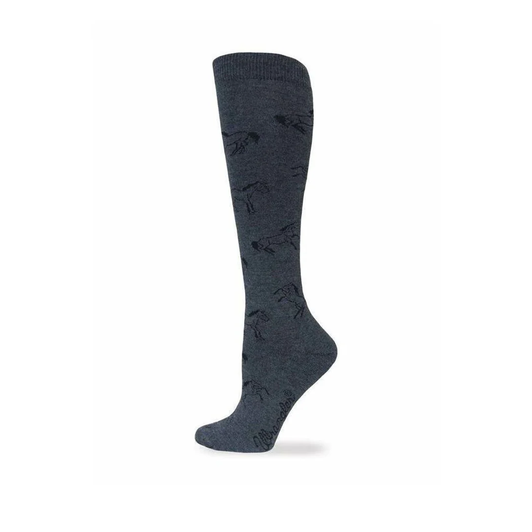 Wrangler Women's Horse Pattern Knee High Socks