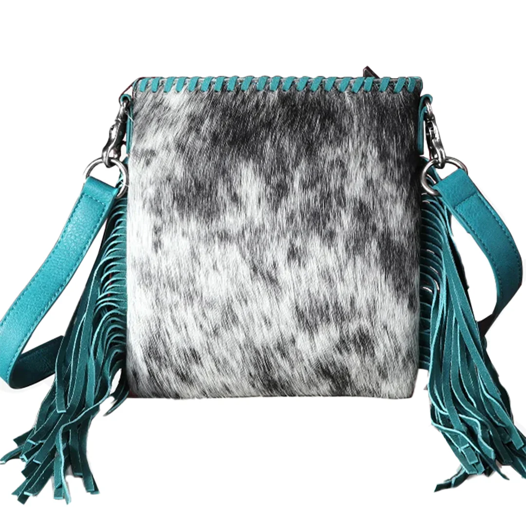 Montana West Trinity Ranch Hair-on Cowhide Fringe Crossbody Bag