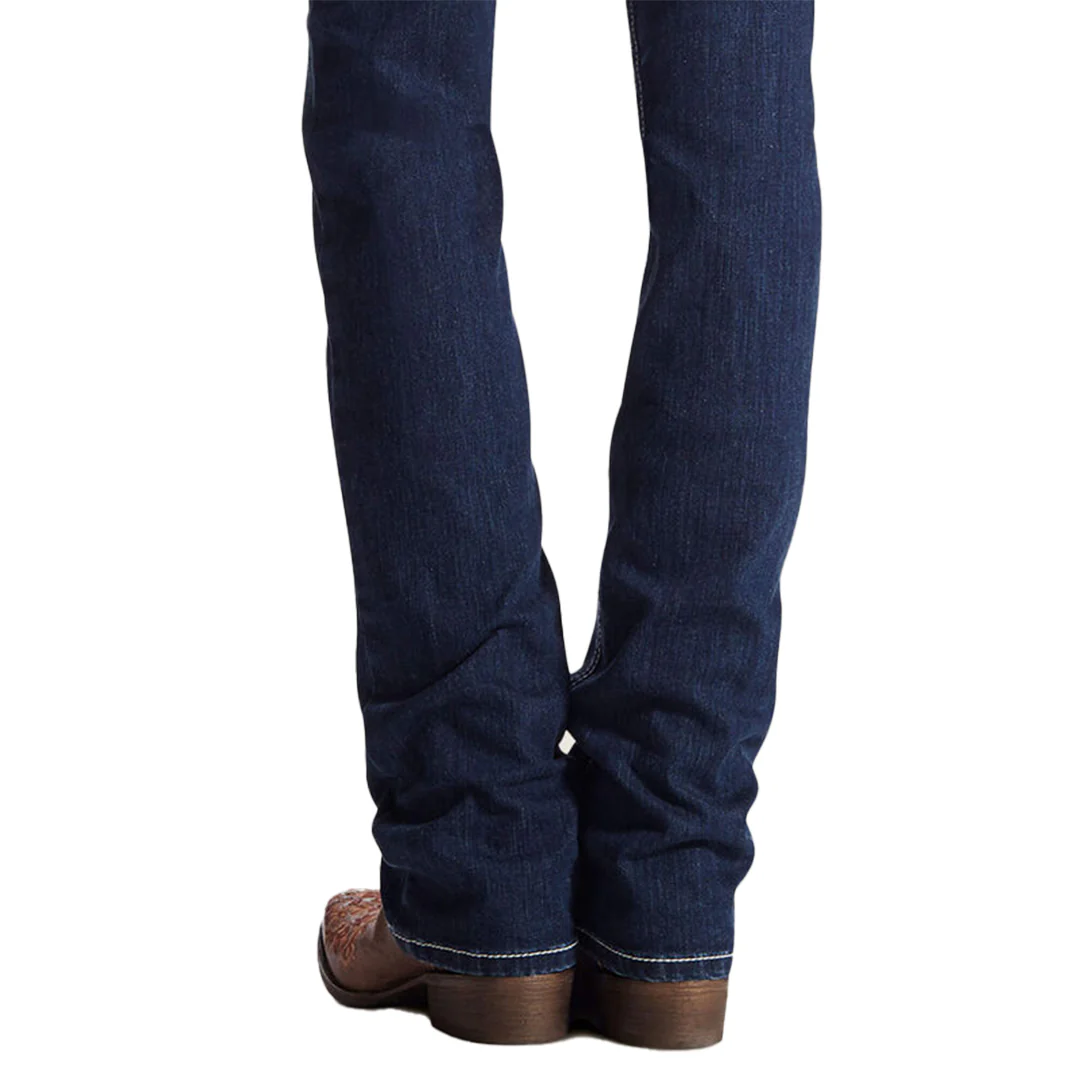 Ariat Women's R.E.A.L. Mid Rise Stretch Icon Stackable Straight Leg Jeans