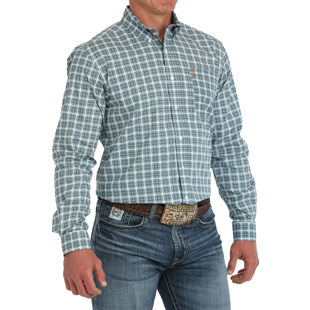 Cinch Men's Plaid Long Sleeve Button Shirt