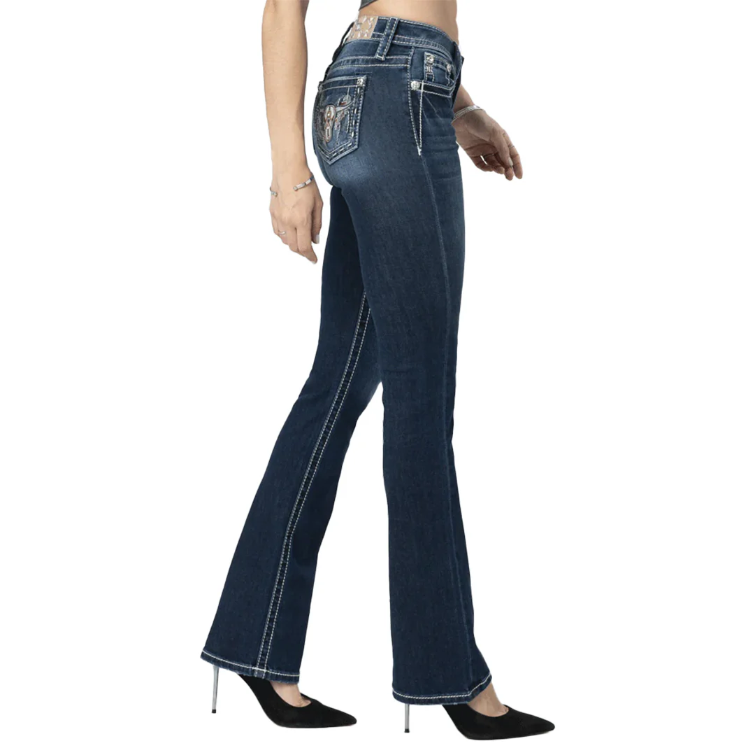 Miss Me Women's Longhorn Bootcut Jeans