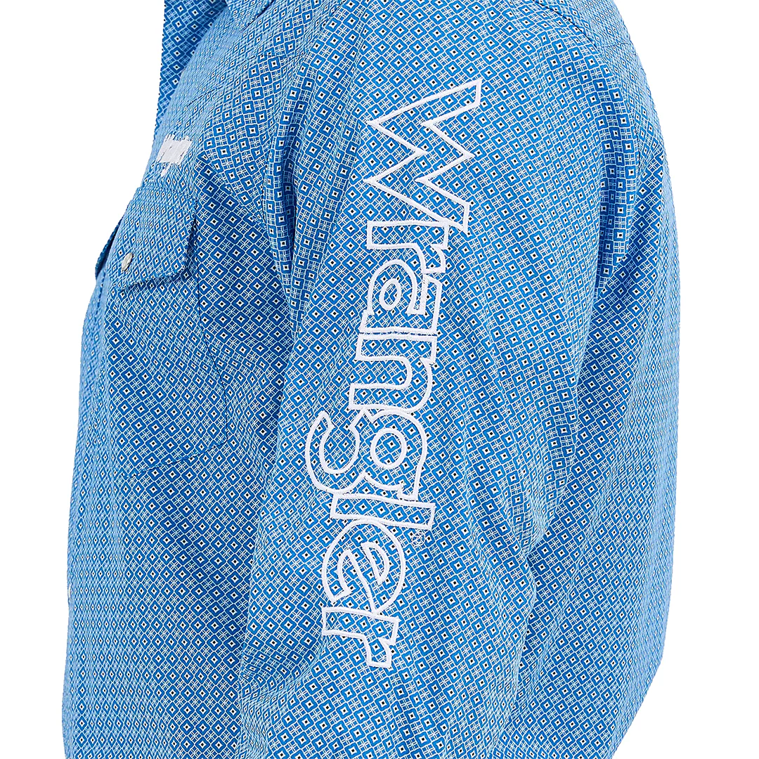 Wrangler Men's Logo Long Sleeve Snap Shirt