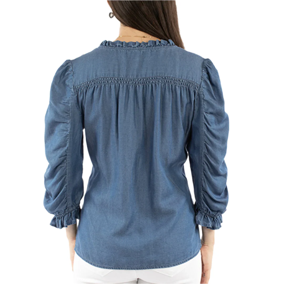 Scully Women's Ruffle Button Blouse