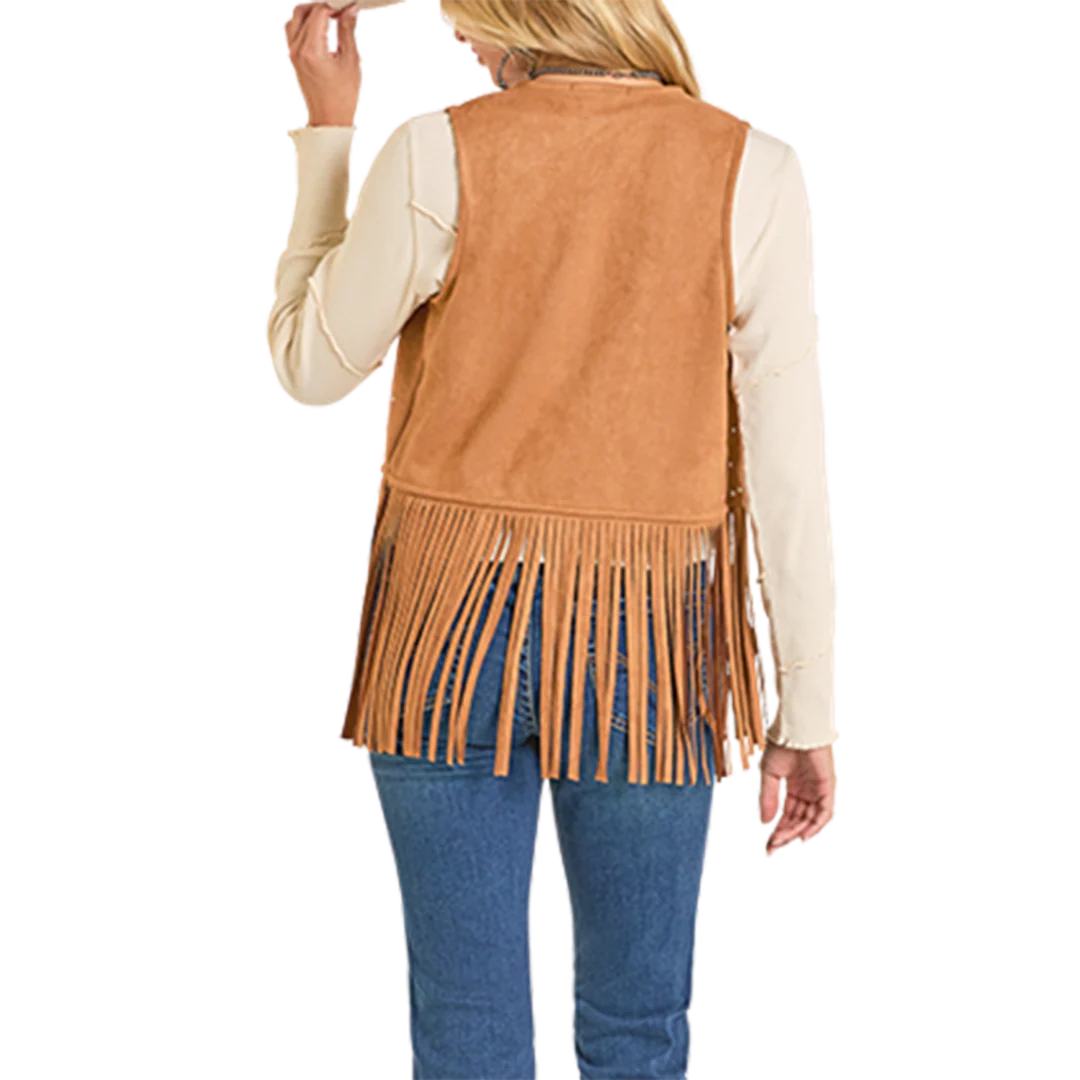 Rock & Roll Cowgirl Women's Studded Fringe Vest