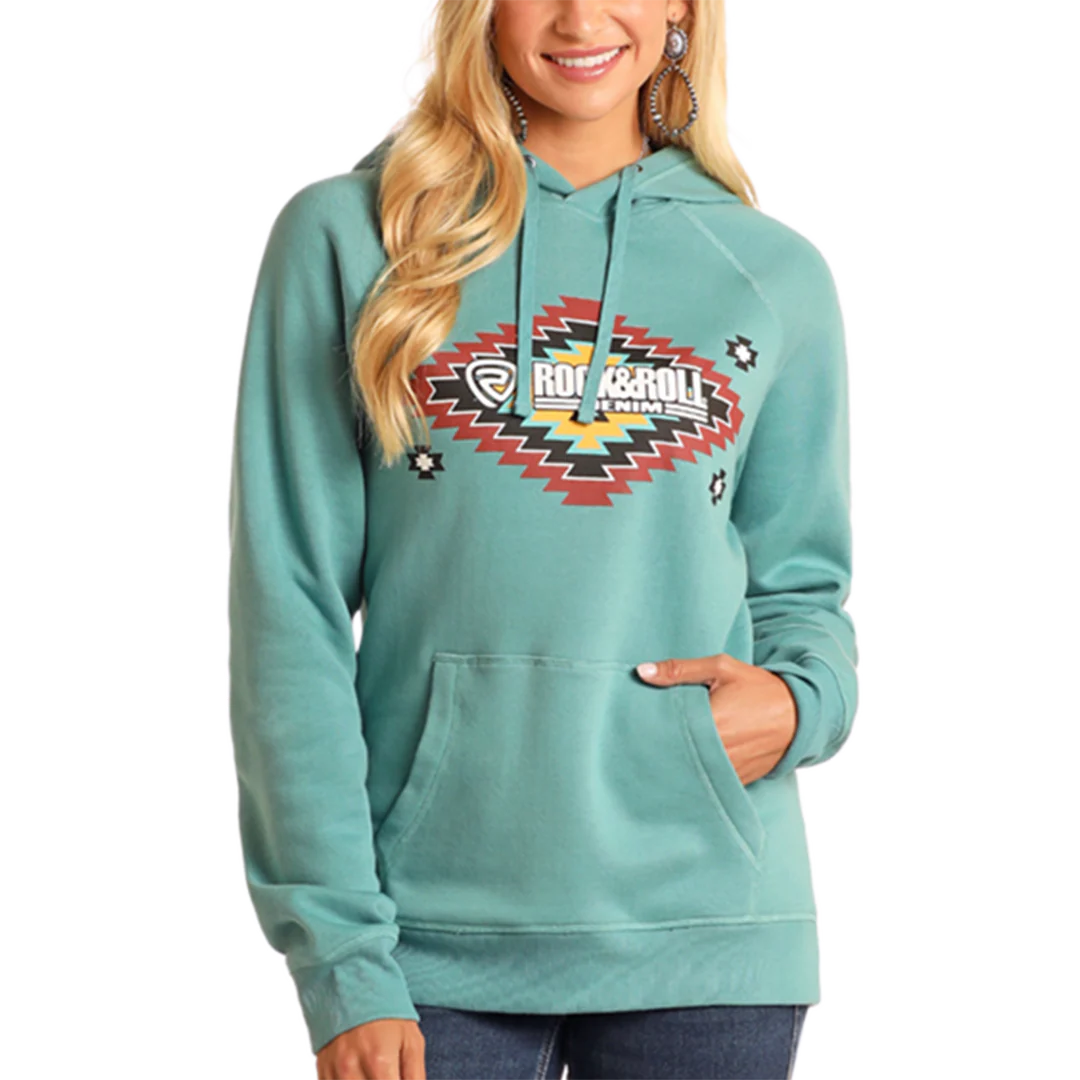 Rock & Roll Denim Unisex Aztec Logo Hoodie