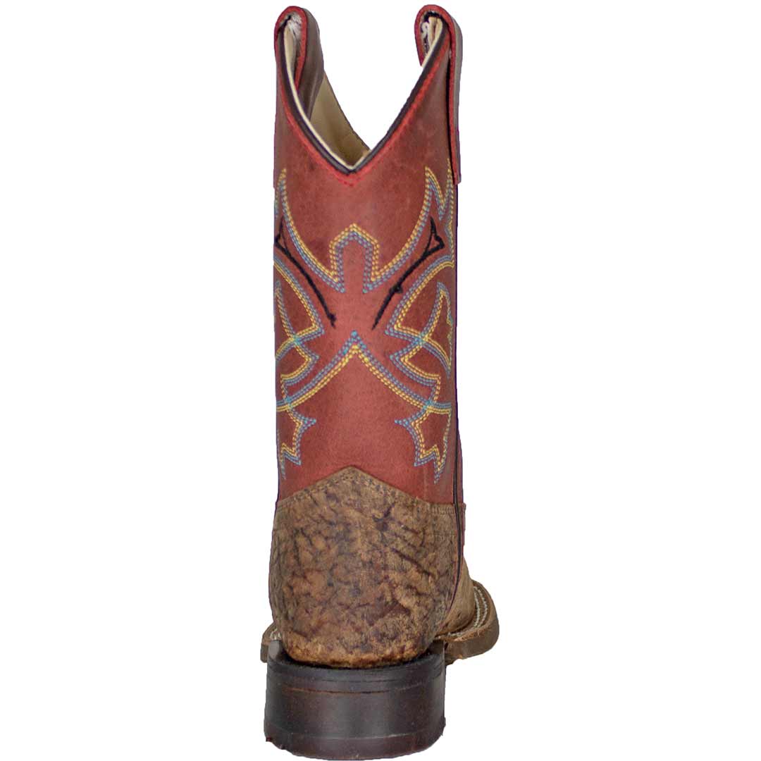 Old West Kids' Distressed Vamp Cowboy Boots