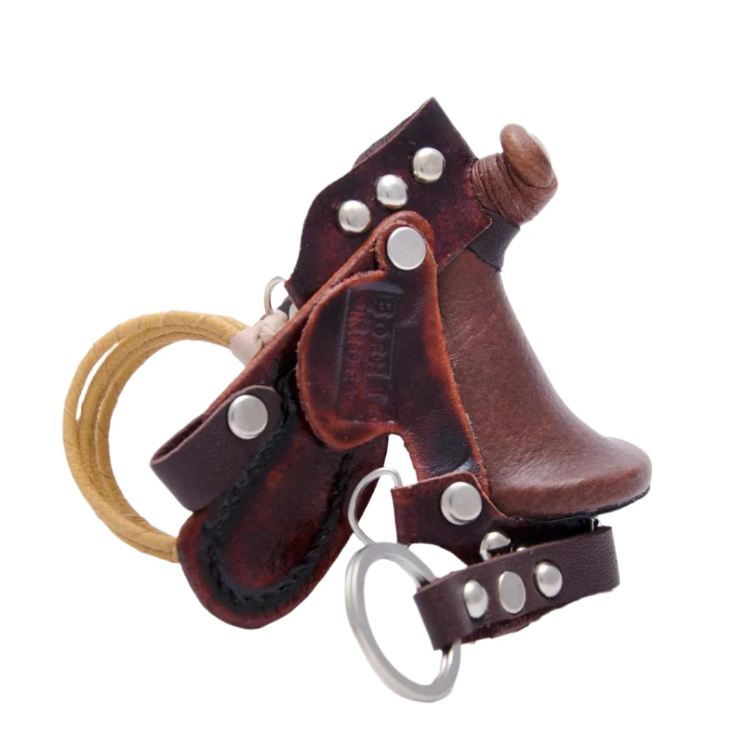Phunky Horse Born to Ride Saddle Keychain