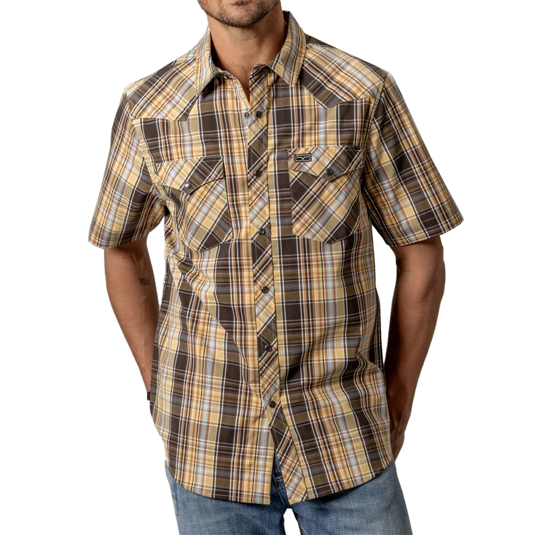 Kimes Ranch Men's Plaid Wabasa Short Sleeve Snap Shirt