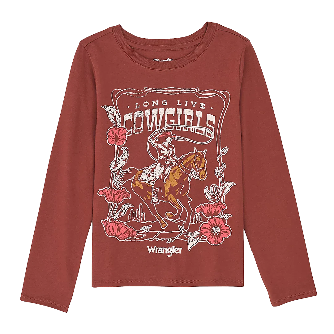 Wrangler Girls' Long Sleeve Western Graphic Tee