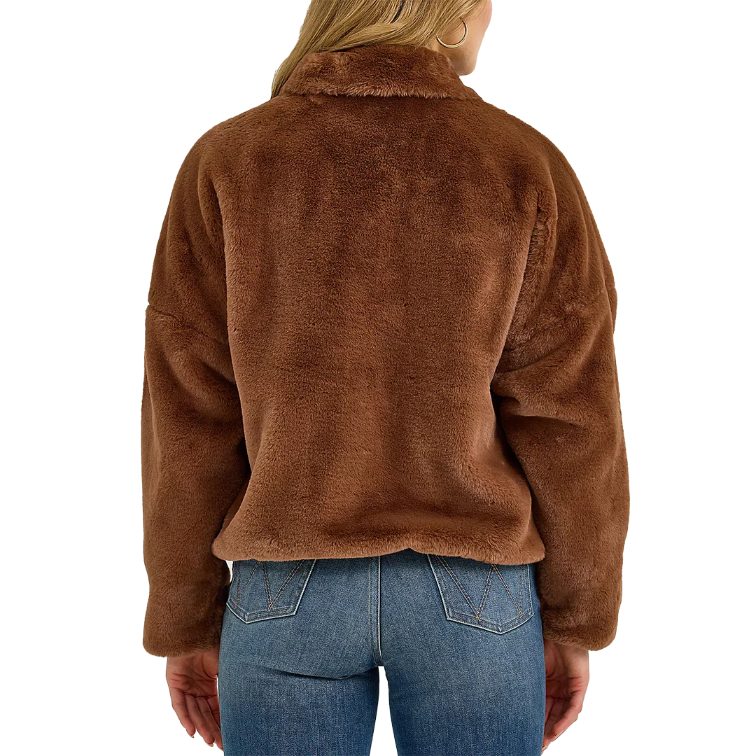 Wrangler Women's Logo Fuzzy Zip Jacket