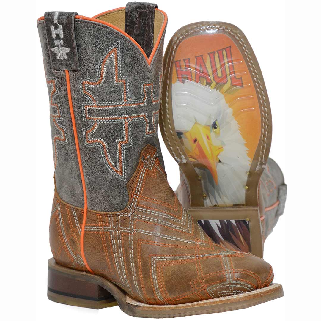 Tin Haul Youth Boys' Eagle Cowboy Boots