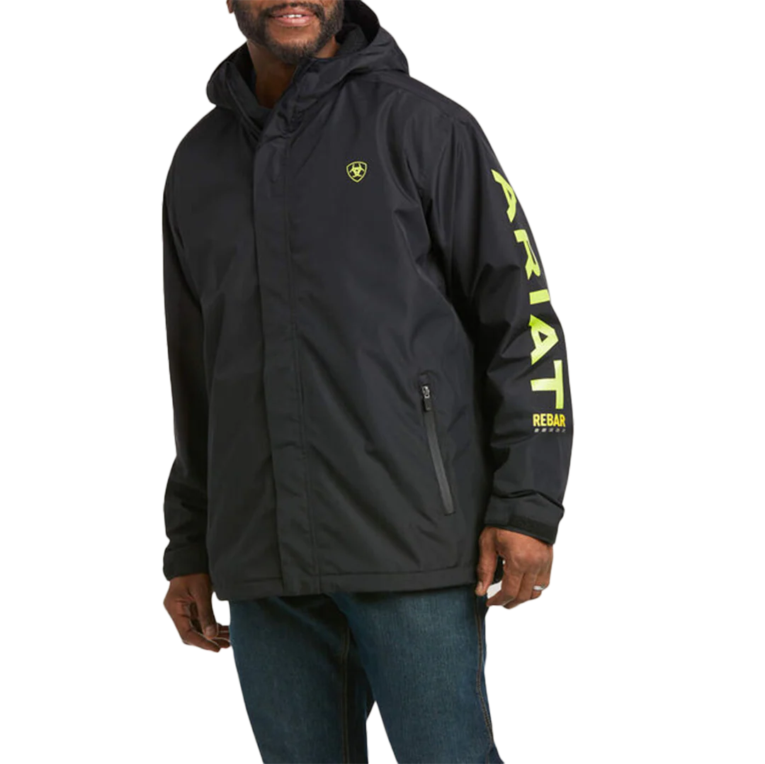 Ariat Men's Rebar Stormshell Logo Waterproof Jacket