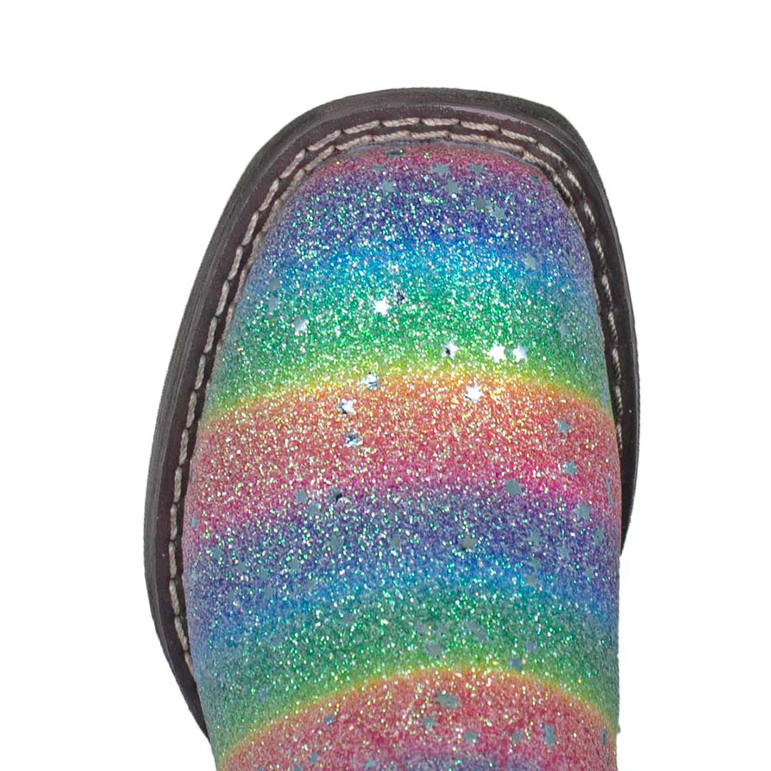 Roper Girls' Rainbow Glitter Cowgirl Boots
