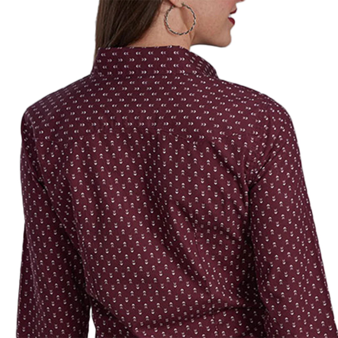 Roper Women's Performance Geometric Print Long Sleeve Snap Shirt