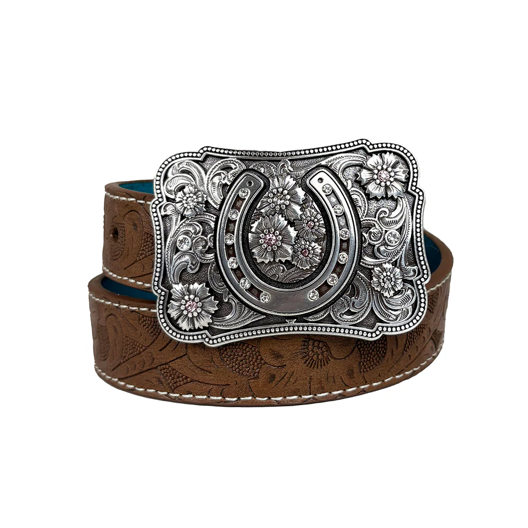 Catchfly Girls' Horse Shoes Buckle Belt