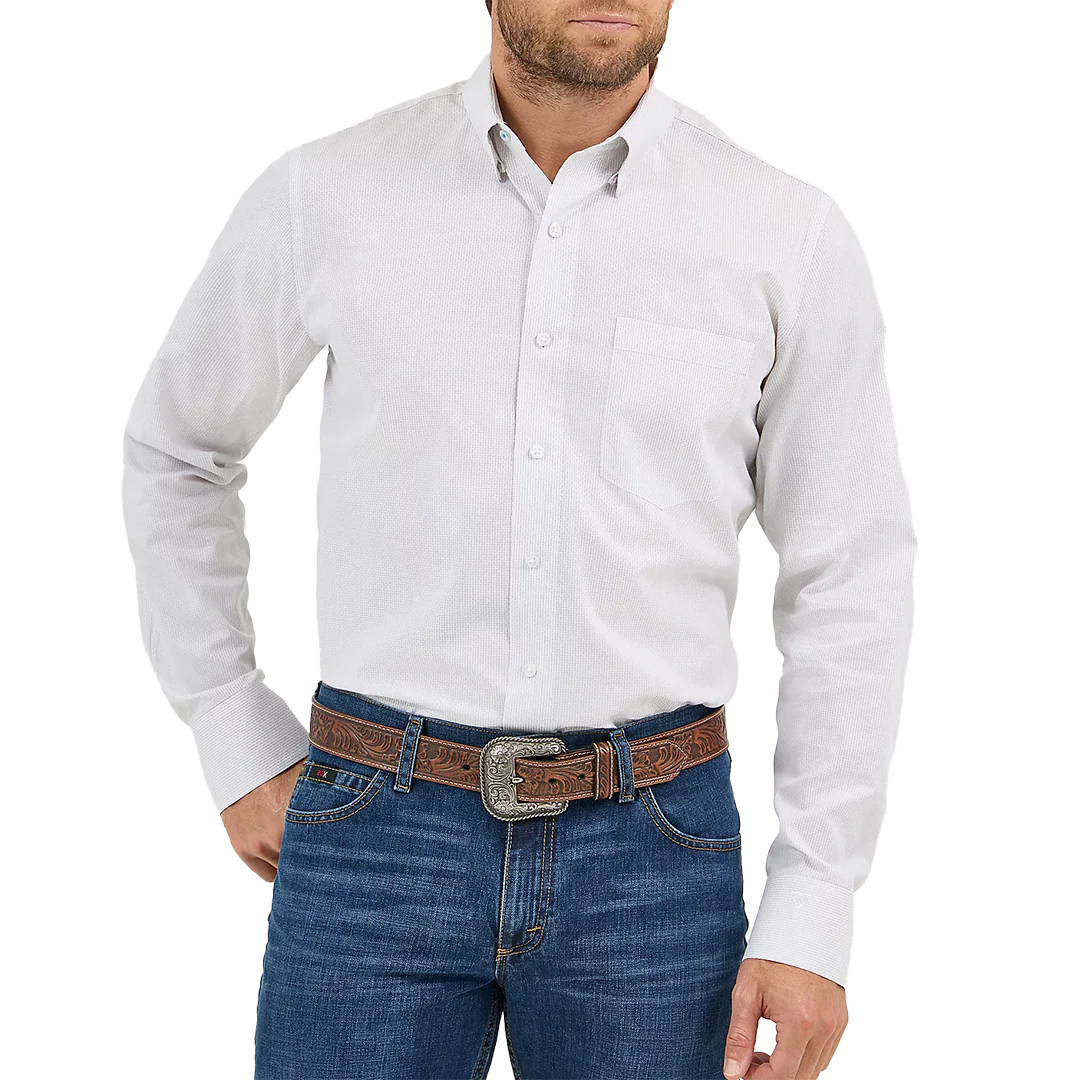 Wrangler Men's Cody Johnson One Pocket Long Sleeve Button Shirt