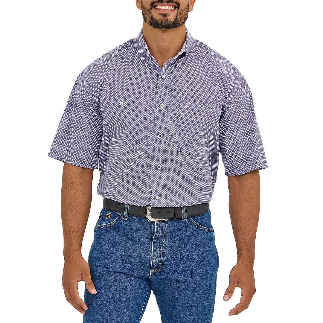 Wrangler Men's George Strait Short Sleeve Button Down Shirt