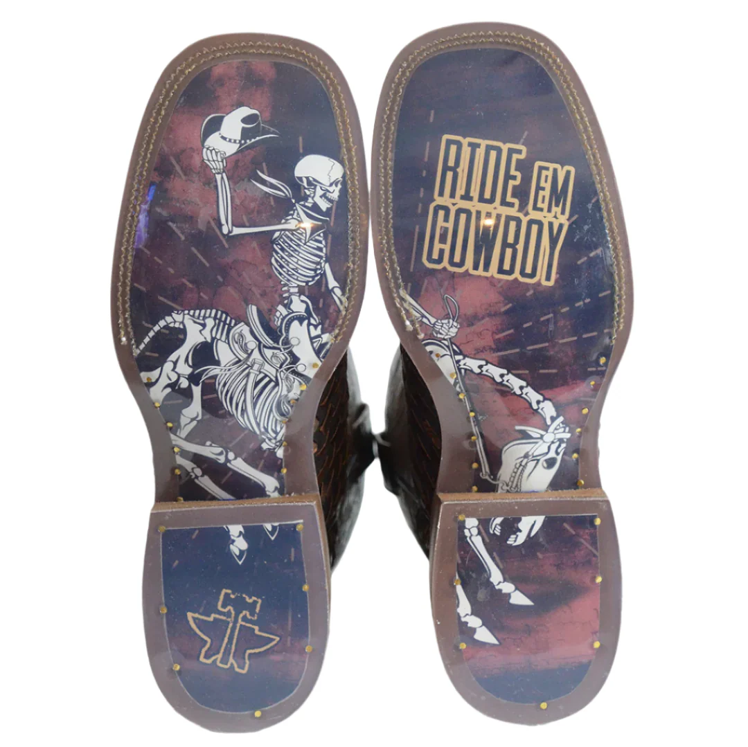 Tin Haul Men's Lacer With X-Ray Sole Cowboy Boots