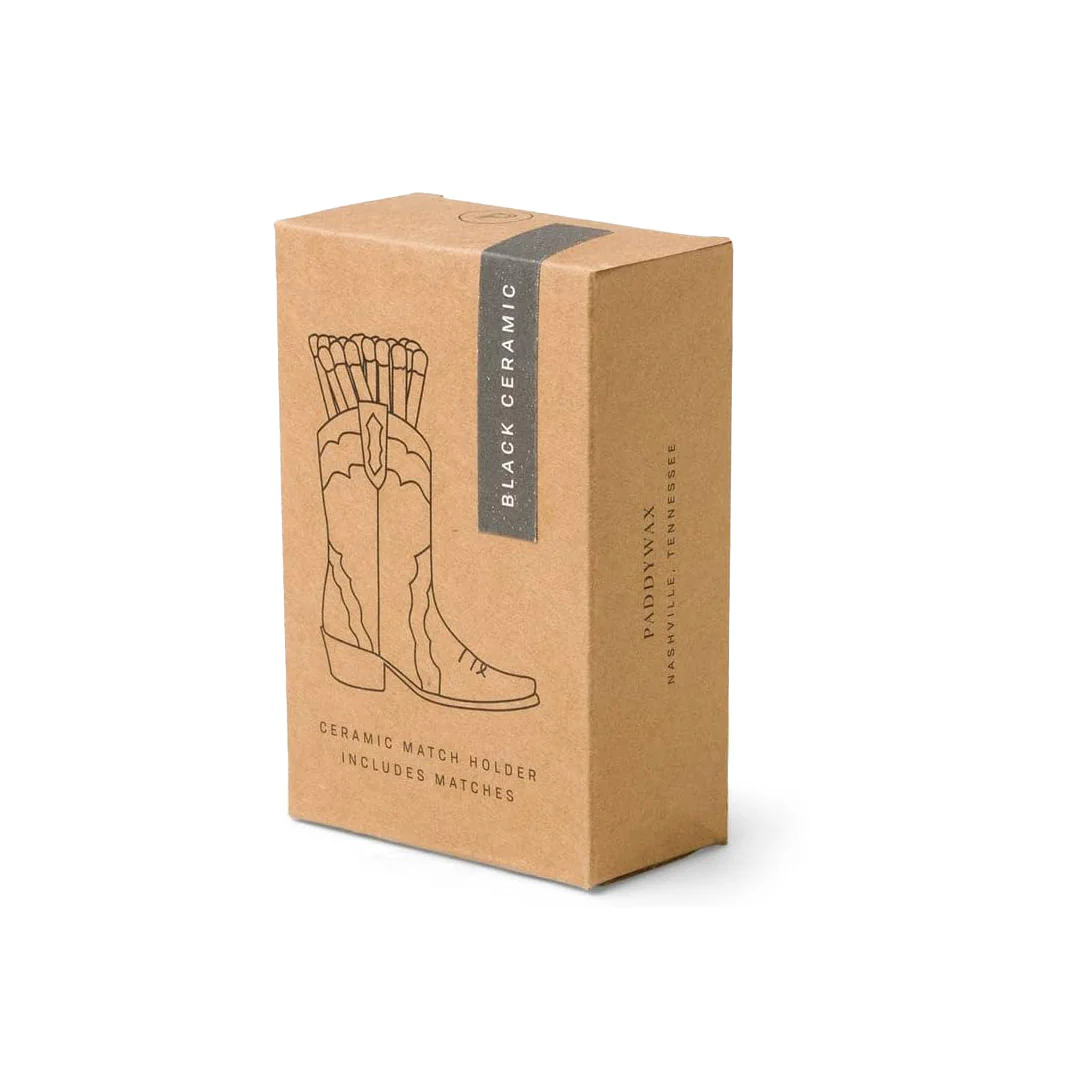 Ceramic Cowboy Boot Matchstick Holder
