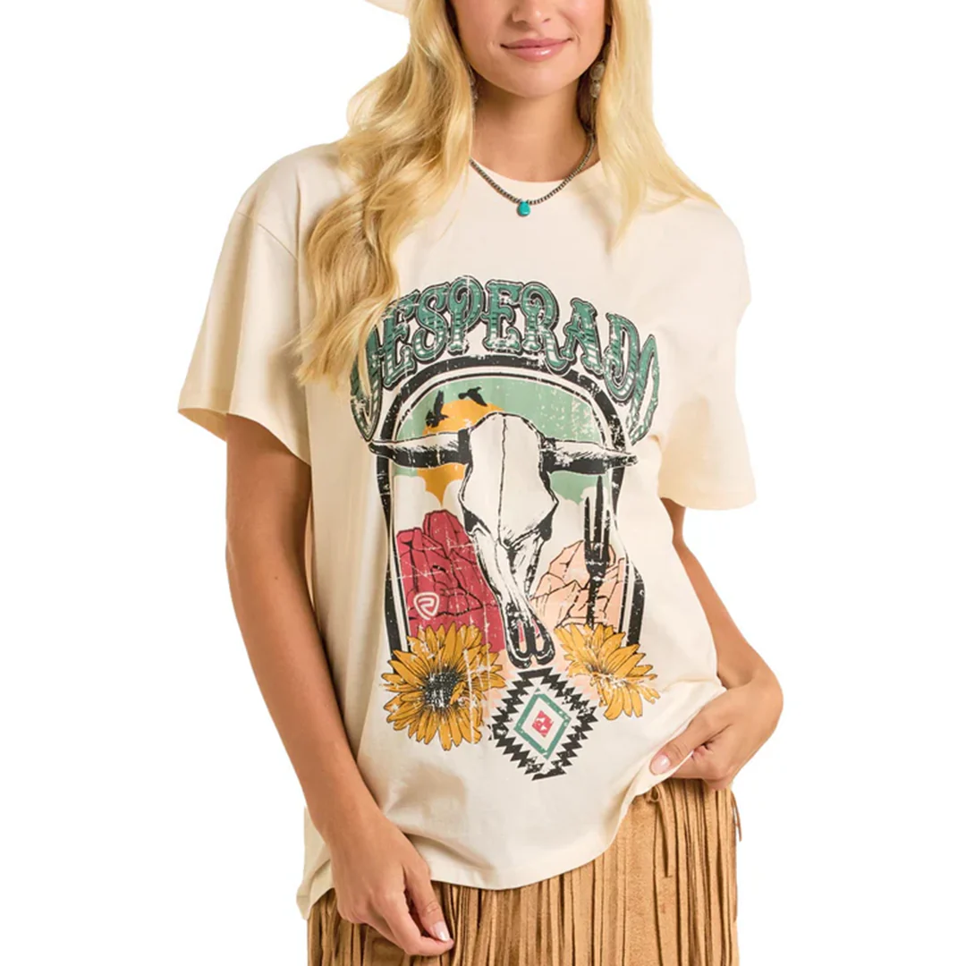Rock & Roll Denim Women's Sunflower Desert Oversized T-Shirt