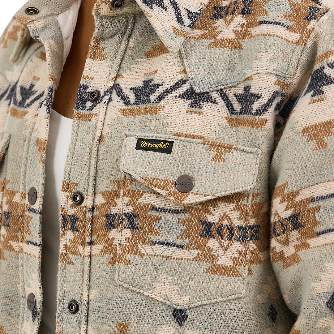 Wrangler Women's Quilt Lined Jacquard Shacket