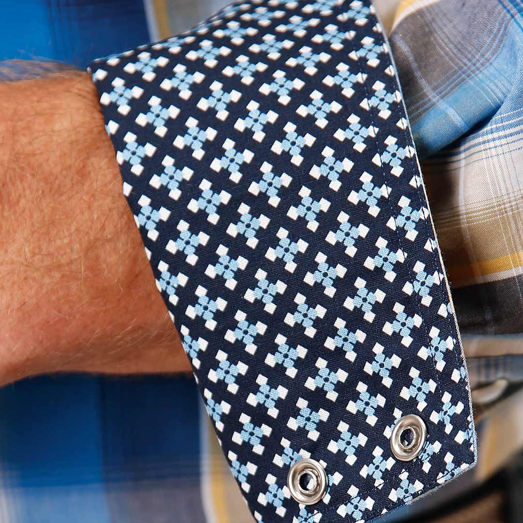 Roper Men's Plaid Print Snap Shirt