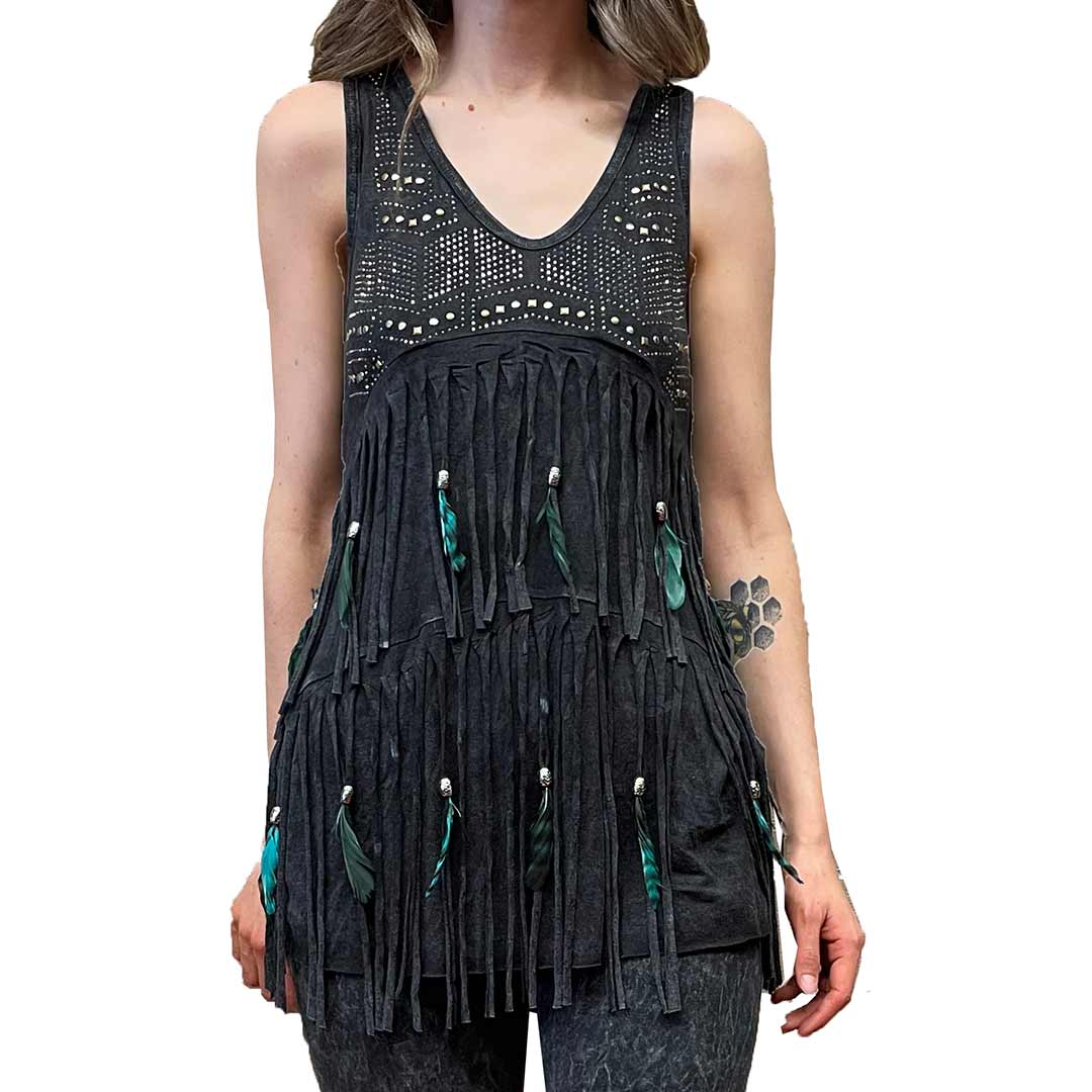 Pat Dahnke Women's Distressed Tiered Tunic Top