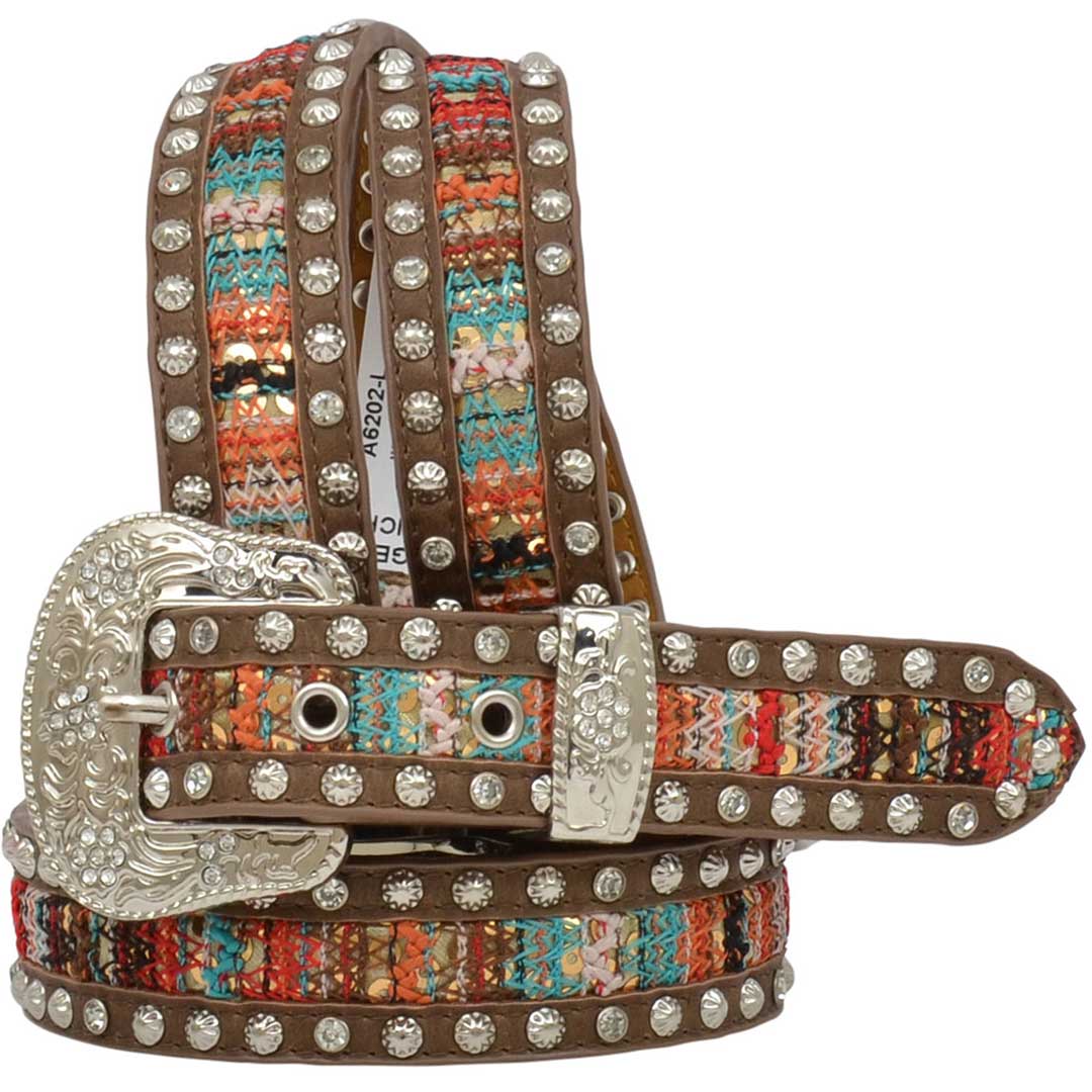 Angel Ranch Girls' Fabric Inlay Belt