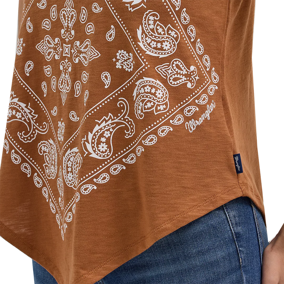 Wrangler Women's Bandana Diamond Front Tank