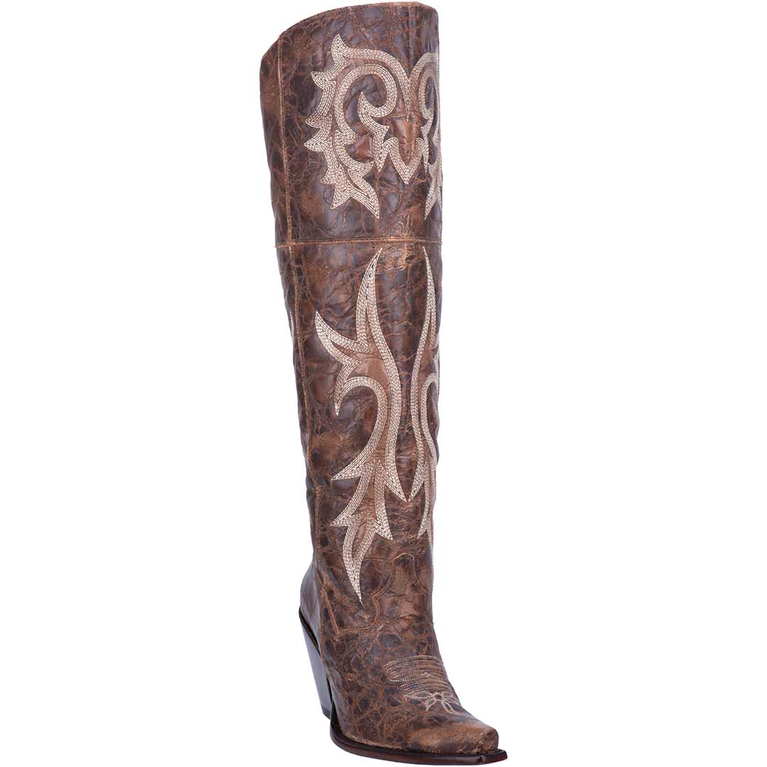 Dan Post Women's Jilted Leather Over the Knee Cowgirl Boots