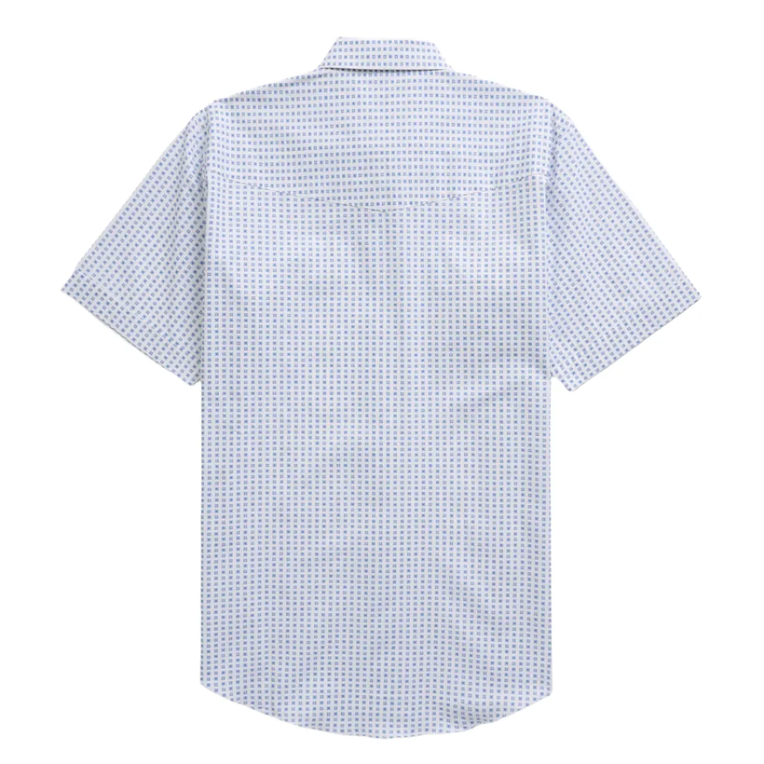 Ely Cattleman Men's Geometric Print Short Sleeve Snap Shirt