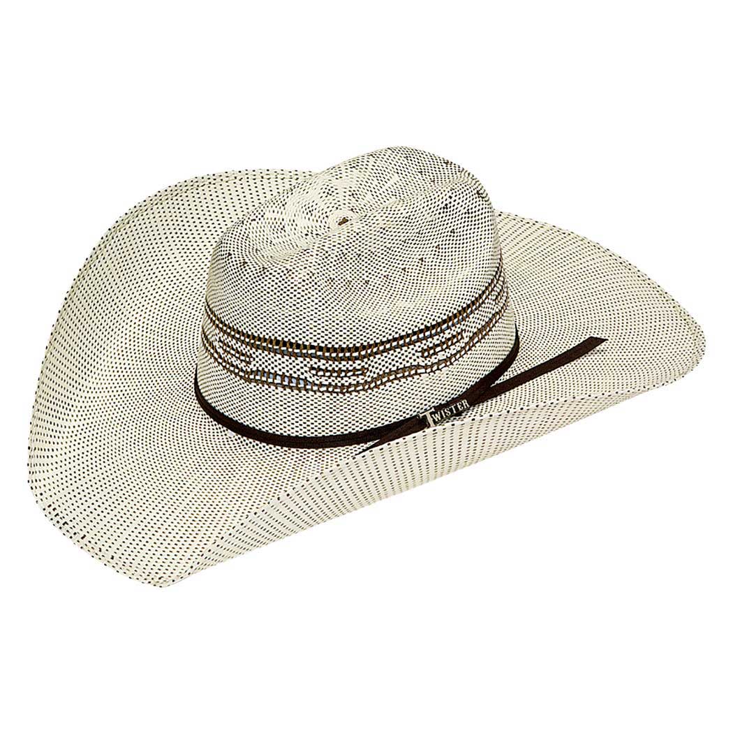 Twister Two-Tone Cattleman Straw Cowboy Hat