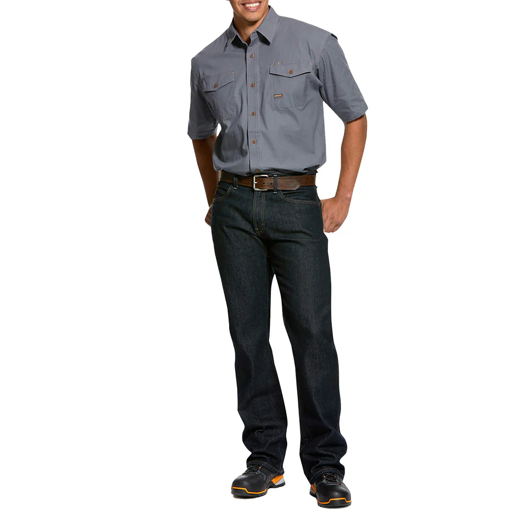 Ariat Men's Rebar Durastretch Short Sleeve Button-Down Shirt