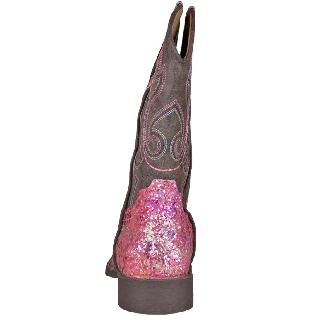 Roper Girls' Azteka Glitter Cowgirl Boots
