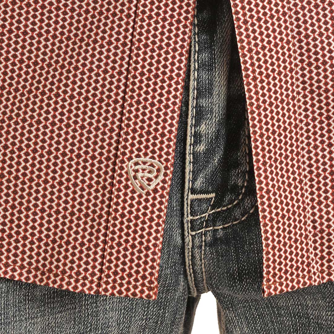 Rock & Roll Cowboy Men's Diamond Print Snap Shirt