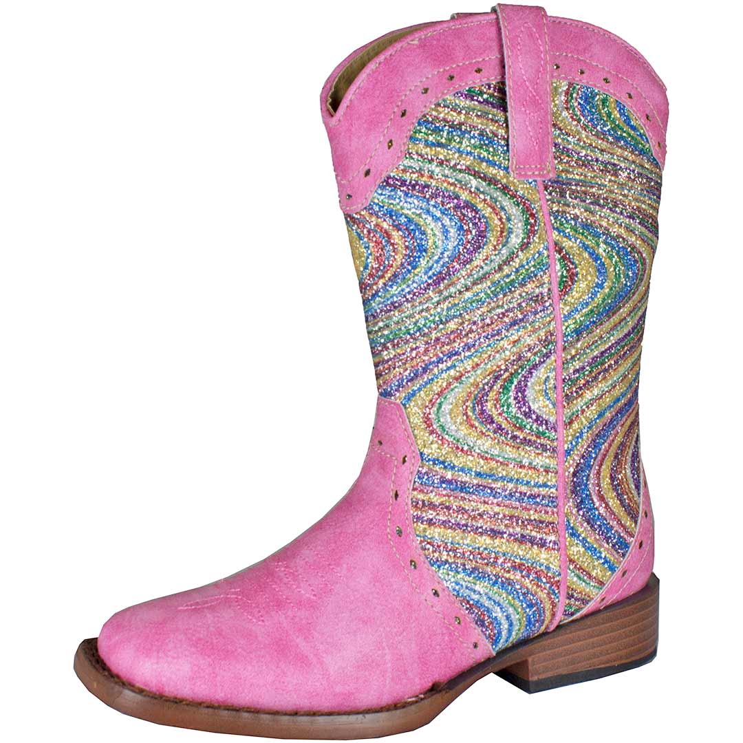 Roper Girls' Swirly Glitter Shaft Cowgirl Boots