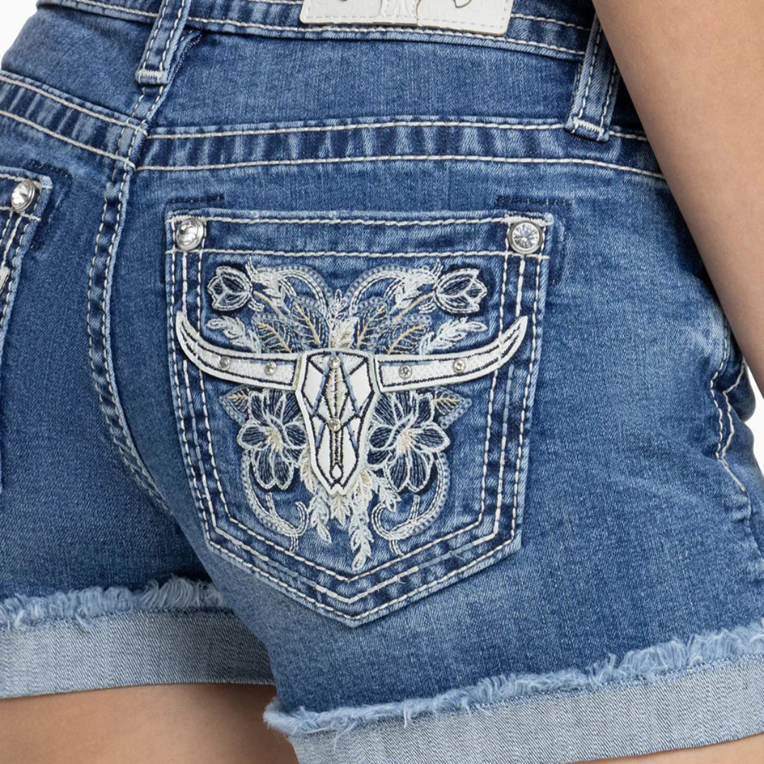 Miss Me Women's Daisy Longhorn Shorts