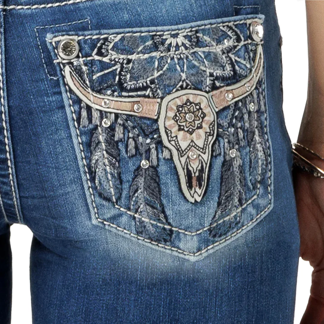 Miss Me Women's Dreamin' Longhorn Bootcut Jeans