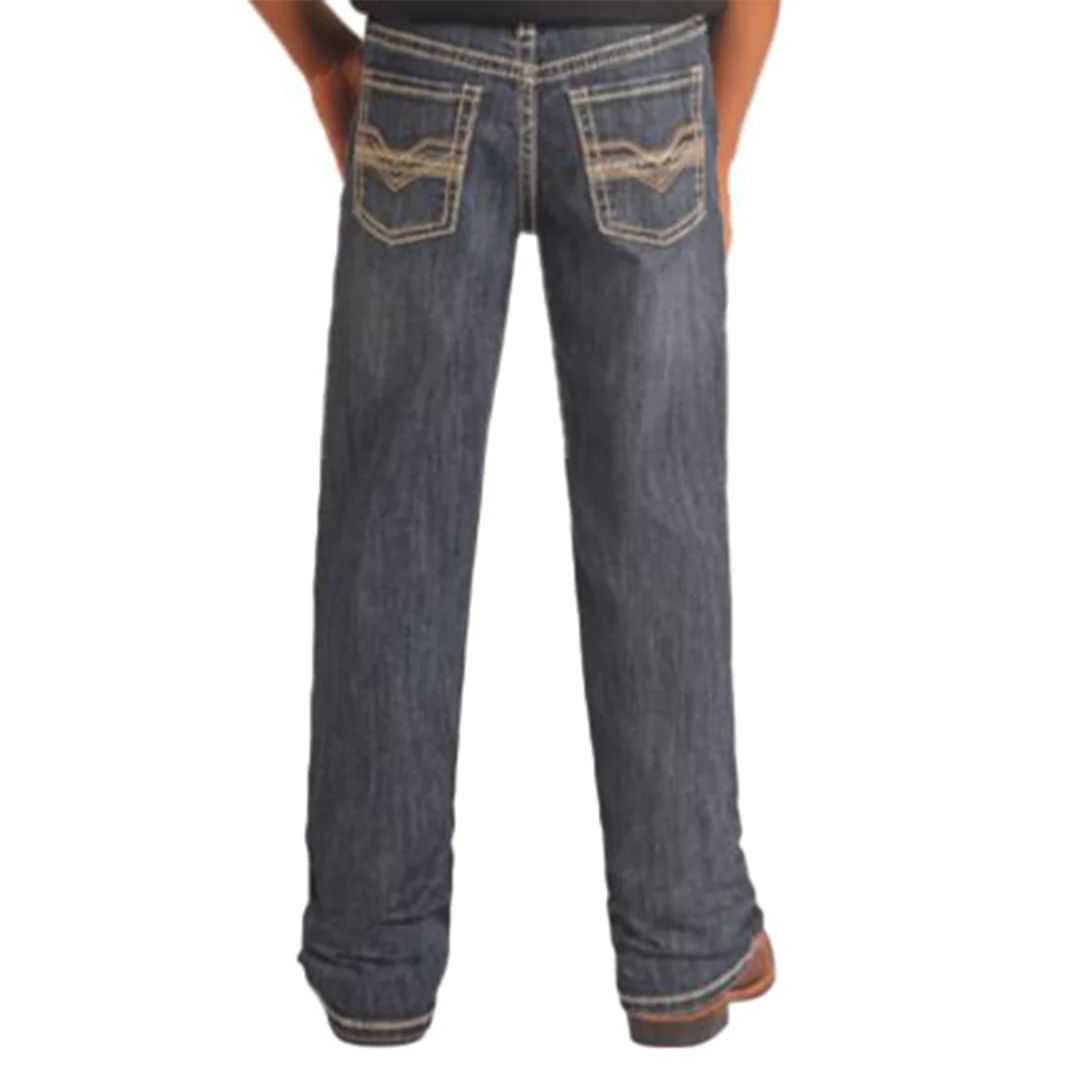Rock & Roll Denim Boys' Embroidered Bootcut Jeans