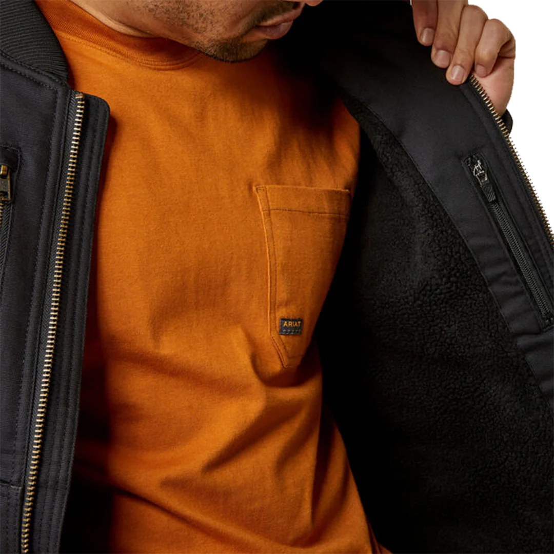 Ariat Men's Rebar Stretch Canvas Bomber Jacket