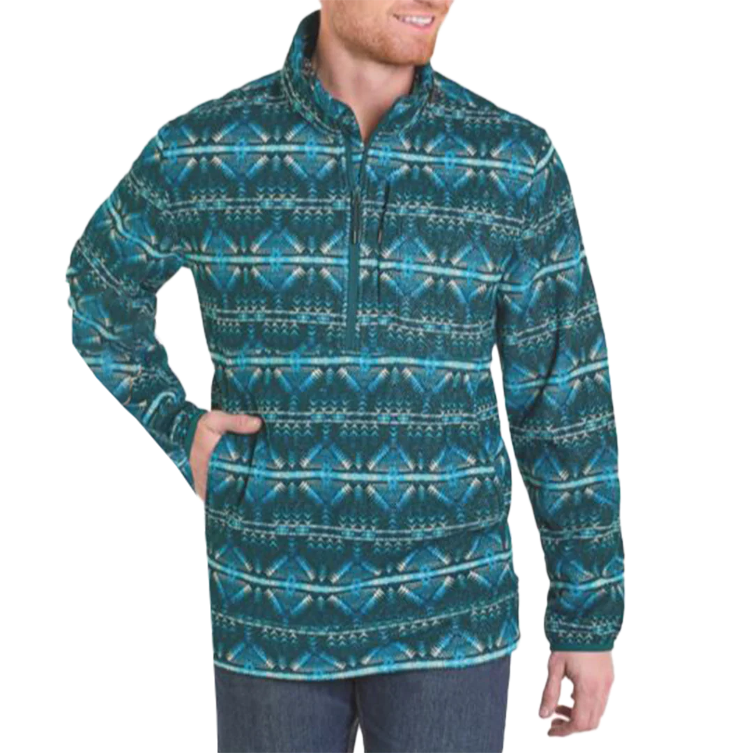 Powder River Outfitters Men's Aztec Heavy Fleece Pullover