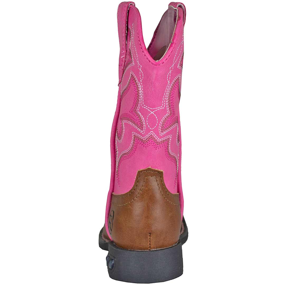 Roper Girls' Lighting Round Toe Light Up Cowgirl Boots