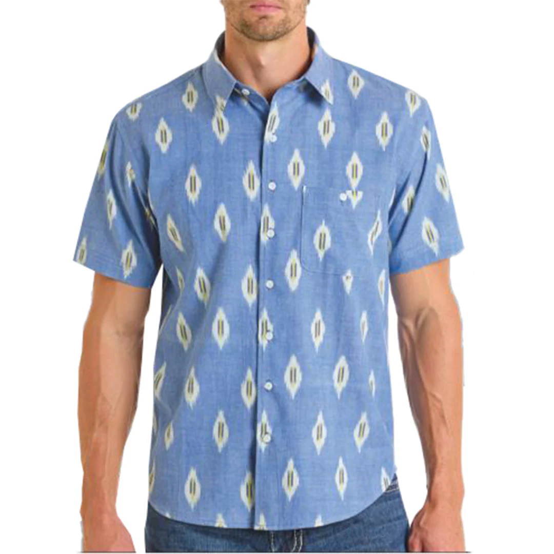 Panhandle Men's Western Print Short Sleeve Button Shirt